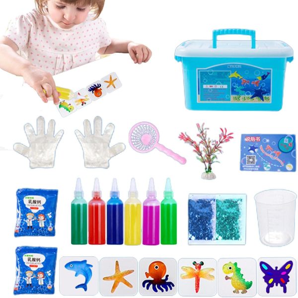 Handmade Water Toys Water Elf Set Ocean – Magic Water Toy Kit – Shape Mold Handmade Water Elves Toy, Marine Life Creature Toys For Kids