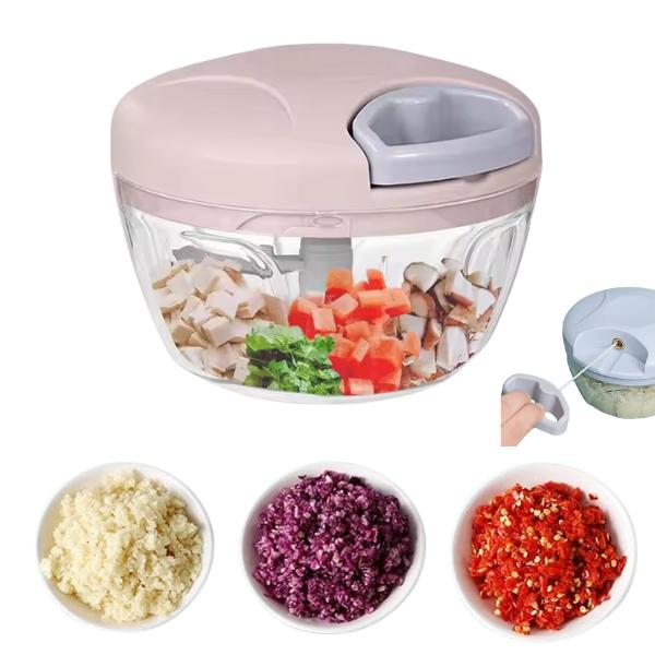 Double Manual Food Chopper-1pc Kitchen essential for effortless meal prep ideas