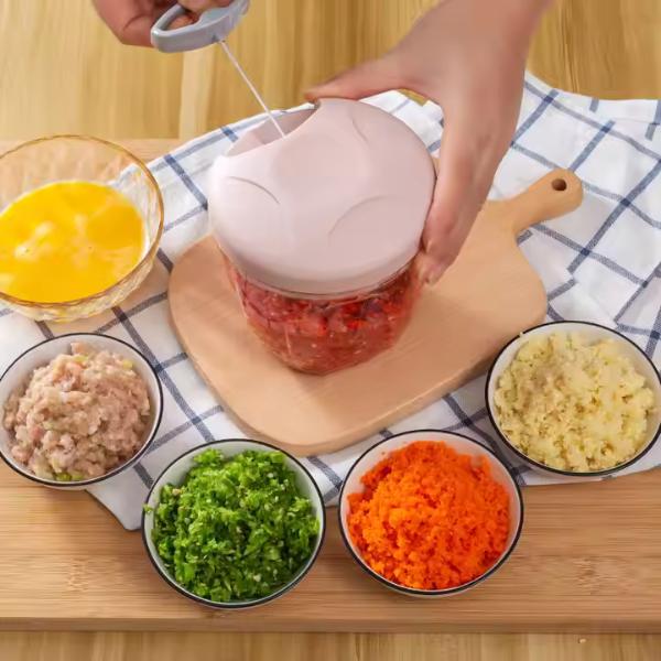 Double Manual Food Chopper-1pc Kitchen essential for effortless meal prep ideas