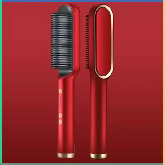 2-in-1 Hair Straightener Brush