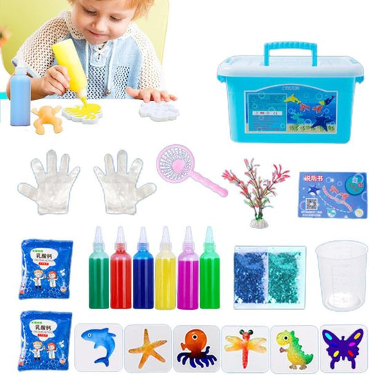 Handmade Water Toys Water Elf Set Ocean – Magic Water Toy Kit – Shape Mold Handmade Water Elves Toy, Marine Life Creature Toys For Kids