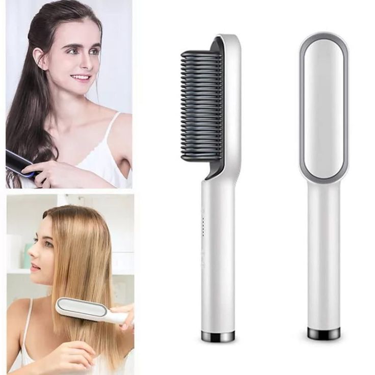 2-in-1 Hair Straightener Brush