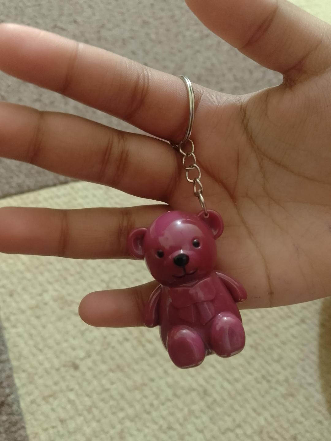 Teddybear keychain style lip gloss high pigmented -1 Pc