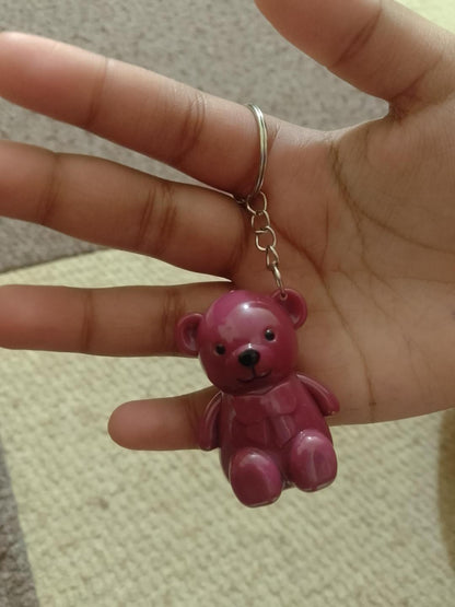 Teddybear keychain style lip gloss high pigmented -1 Pc