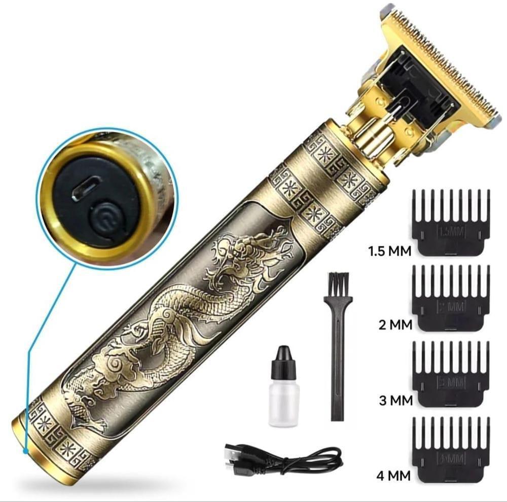 premium Rechargeable Golden hair trimmer for unisex with easy to clean-desgin