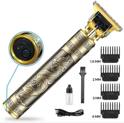 premium Rechargeable Golden hair trimmer for unisex with easy to clean-desgin