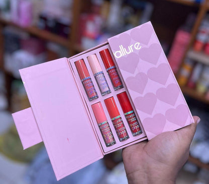 High pigmented lip gloss -2 pc in stunning shades of cherry red pink and nude.