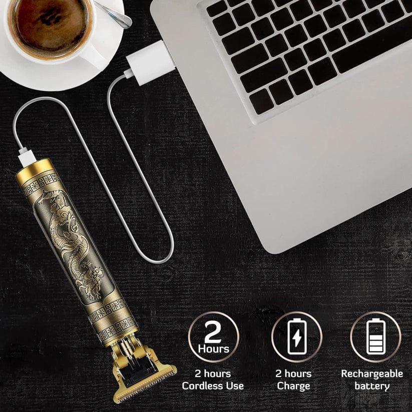 premium Rechargeable Golden hair trimmer for unisex with easy to clean-desgin