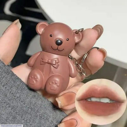 Teddybear keychain style lip gloss high pigmented -1 Pc