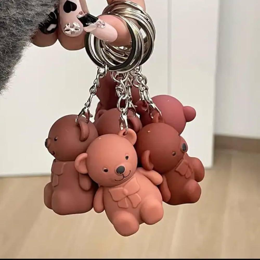 Teddybear keychain style lip gloss high pigmented -1 Pc