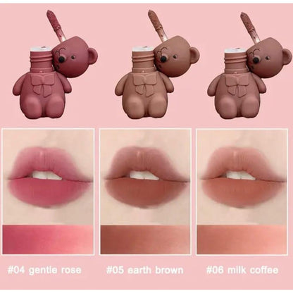 Teddybear keychain style lip gloss high pigmented -1 Pc