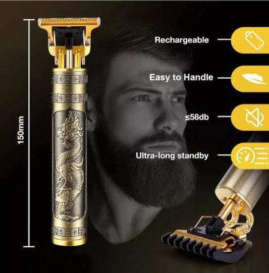 premium Rechargeable Golden hair trimmer for unisex with easy to clean-desgin