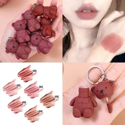 Teddybear keychain style lip gloss high pigmented -1 Pc