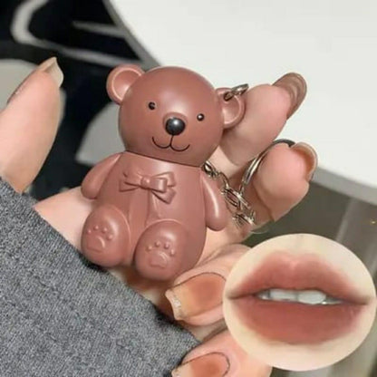 Teddybear keychain style lip gloss high pigmented -1 Pc