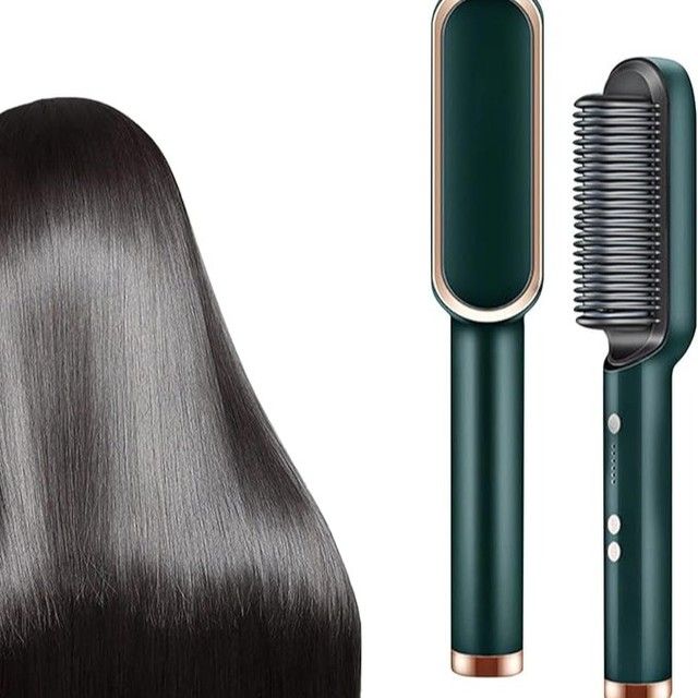 2-in-1 Hair Straightener Brush
