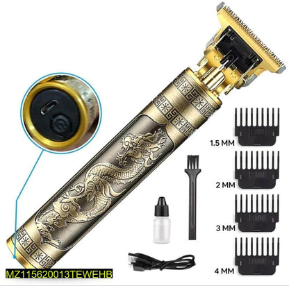 premium Rechargeable Golden hair trimmer for unisex with easy to clean-desgin