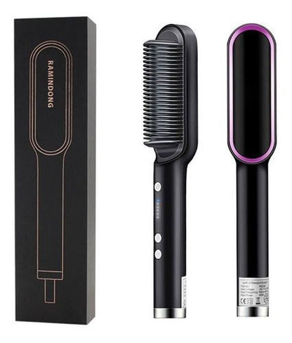 2-in-1 Hair Straightener Brush