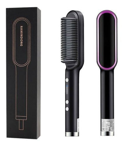 2-in-1 Hair Straightener Brush
